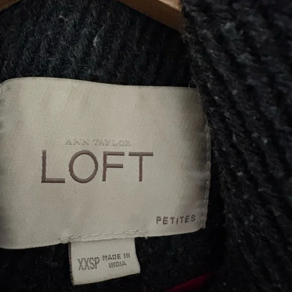 LOFT Charcoal Gray Double-Breasted Peacoat - Picture 3 of 6